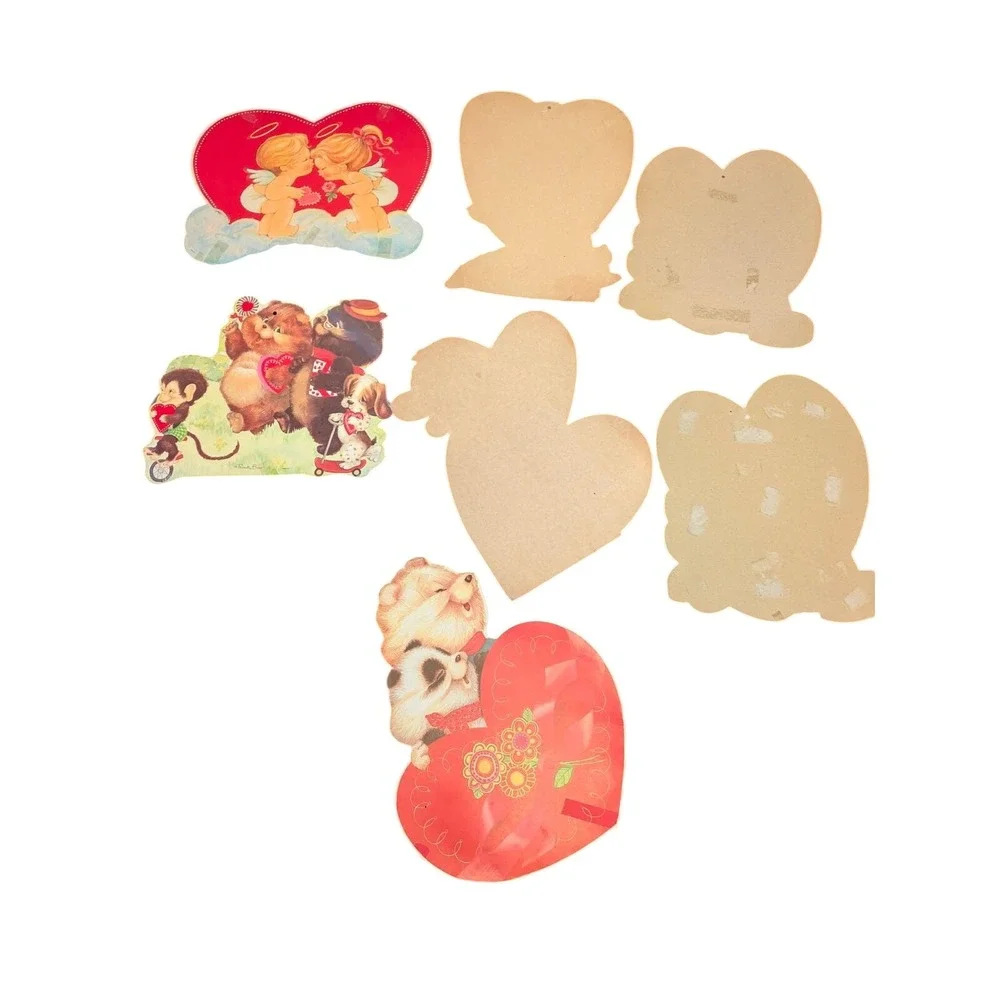 Vintage Valentine Cards Lot Kawaii‎ Koala Bear Cherubs Puppy Dog Graphics